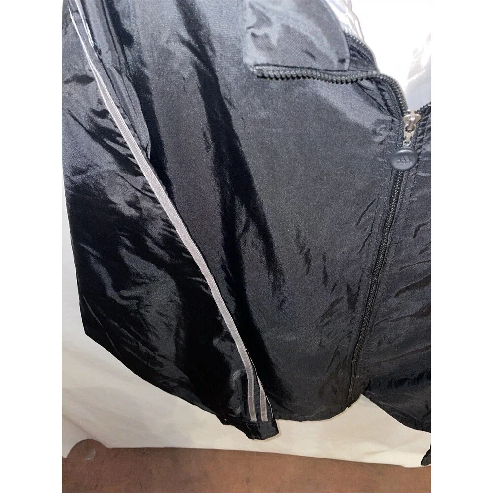 Adidas Men’s Vtg Y2K Jacket & Removeable Vest Size XL Black Outer Silver Inner